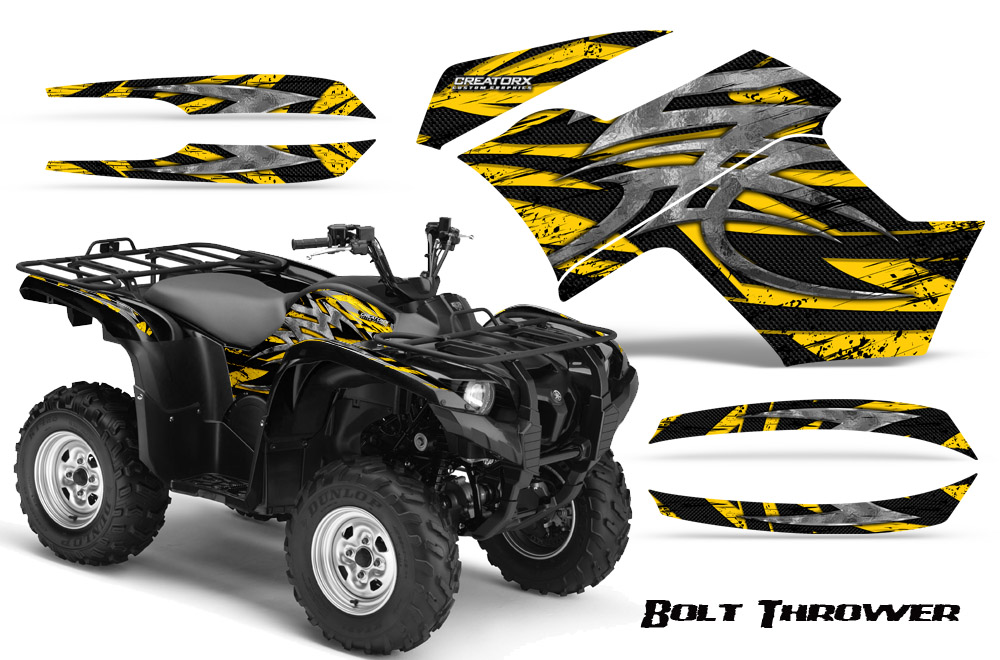 Yamaha Grizzly 700 Graphics Kit Bolt Thrower Yellow